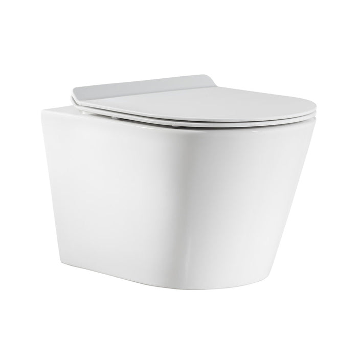 Swiss Madison Swiss Madison Well Made Forever SM-WK465-01C - Calice Wall-Hung Round Toilet Bundle, Glossy White