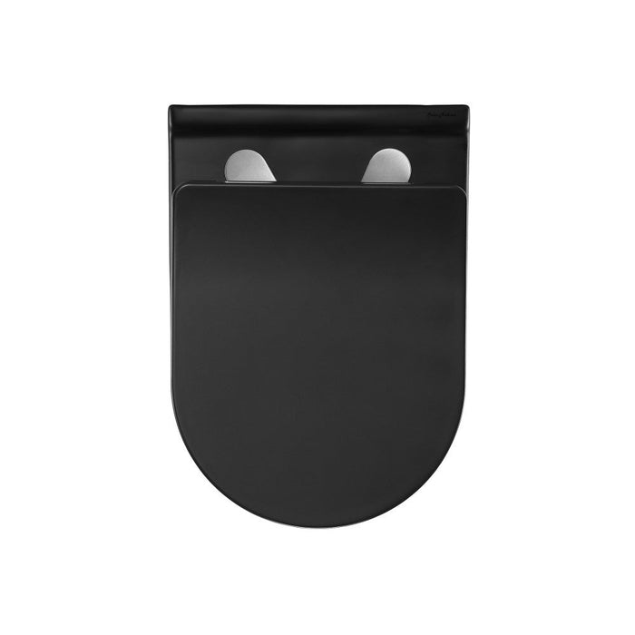 Swiss Madison Ivy Wall-Hung Elongated Toilet Bowl in Matte Black