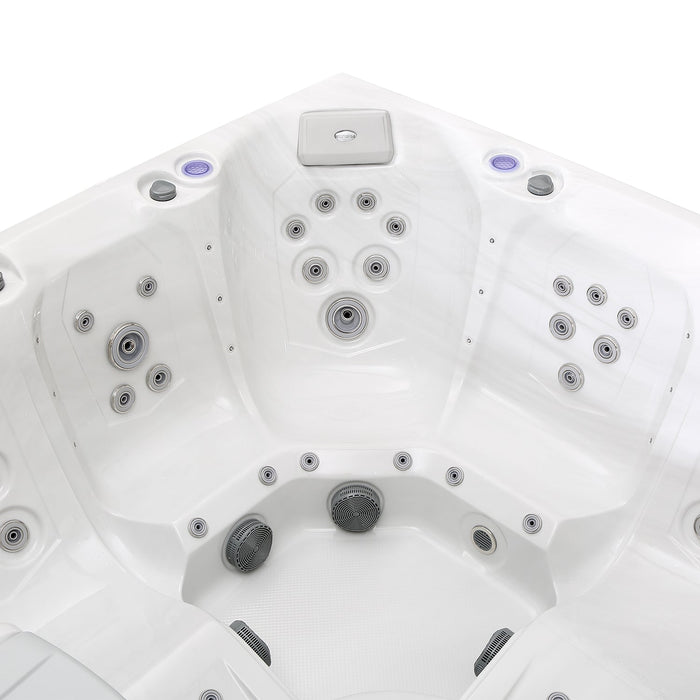 Empava Freestanding Luxury 6-Person Square Outdoor Hot Tub EMPV-SPA3550