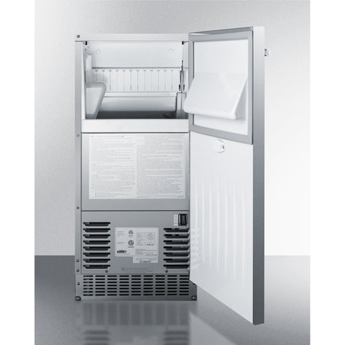 Summit 62 lb. Clear Outdoor/Indoor Icemaker BIM68OSGDR