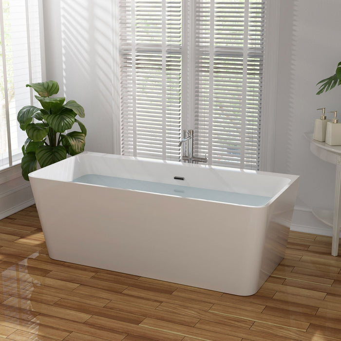 Empava 67" Freestanding Soaking Tub with Center Drain EMPV-67FT1516