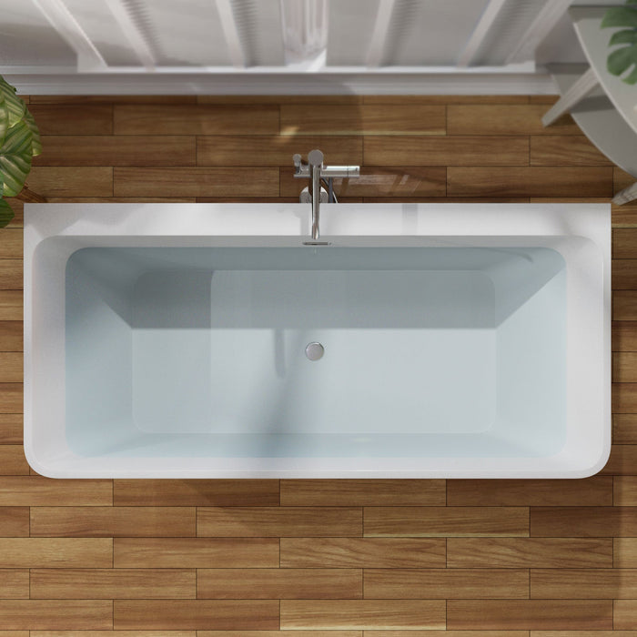 Empava 67" Freestanding Soaking Tub with Center Drain EMPV-67FT1516