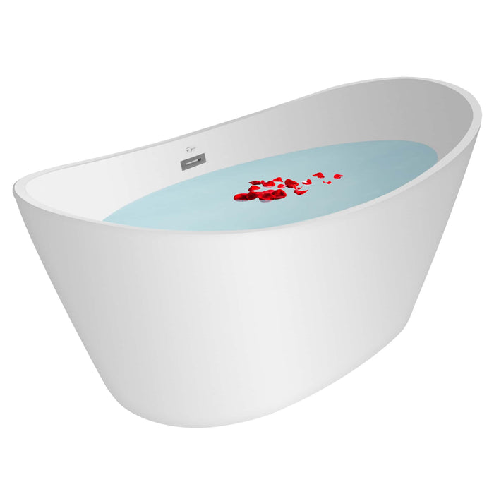 Empava 67" Freestanding Soaking Tub with Center Drain EMPV-67FT1518