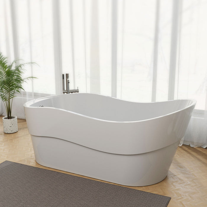 Empava 67" Freestanding Soaking Tub with Left Drain EMPV-67FT1527