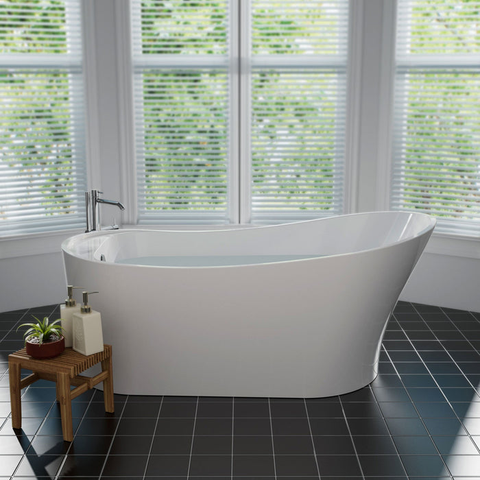 Empava 67" Freestanding Soaking Tub with Left Drain EMPV-67FT1528