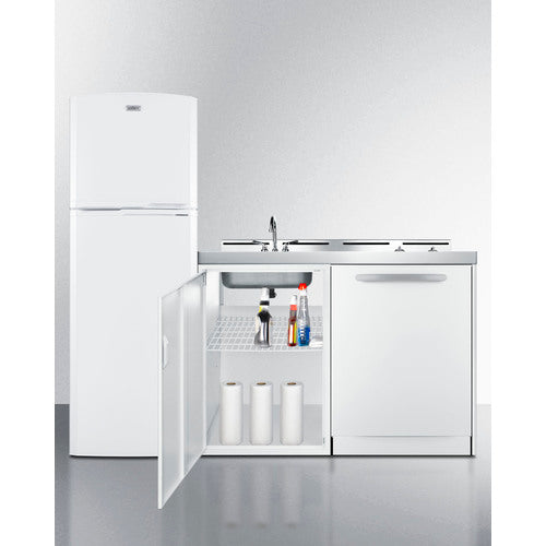 Summit 71" Wide All-In-One Kitchenette with Dishwasher ACKDW721G