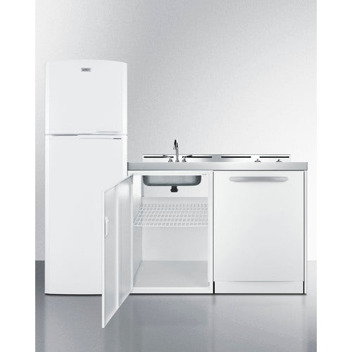 Summit 71" Wide All-In-One Kitchenette with Dishwasher ACKDW721G