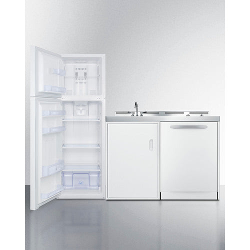 Summit 71" Wide All-In-One Kitchenette with Dishwasher ACKDW721G