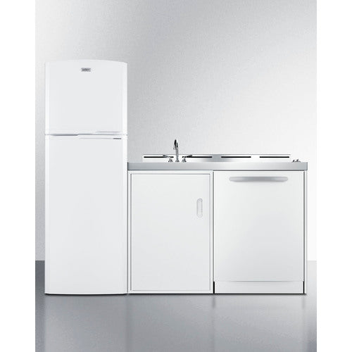 Summit 71" Wide All-In-One Kitchenette with Dishwasher ACKDW72