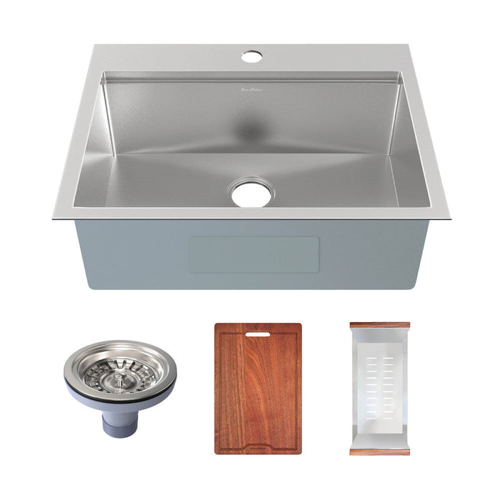 Swiss Madison Ravi Single Basin 30 x 22 Topmount Kitchen Workstation Sink