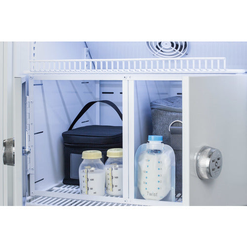 Summit 8 cu.ft. MOMCUBE Breast Milk Refrigerator/Microwave Combination MLRS8MCLK-SCM1000SS