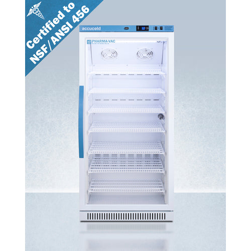 Summit 8 Cu.Ft. Upright Vaccine Refrigerator, Certified to NSF/ANSI 456 Vaccine Storage Standard ARG8PV456