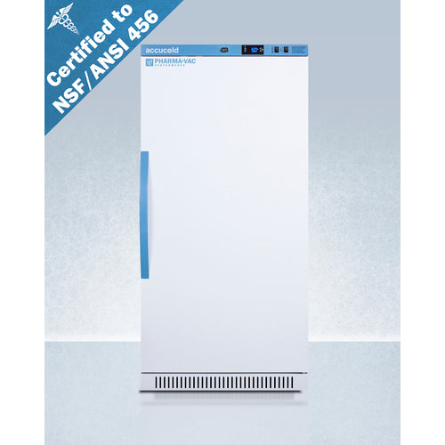 Summit 8 Cu.Ft. Upright Vaccine Refrigerator, Certified to NSF/ANSI 456 Vaccine Storage Standard ARS8PV456