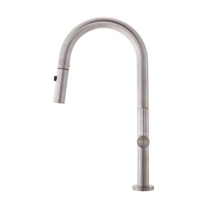 Swiss Madison Chalet Single Handle, Pull-Down Kitchen Faucet in Brushed Nickel