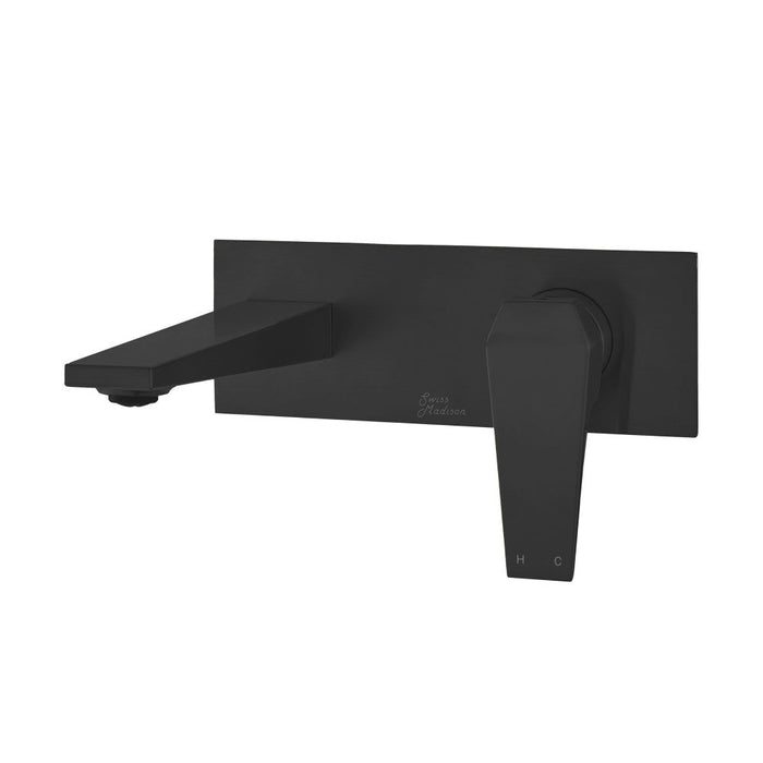 Swiss Madison Voltaire Single-Handle, Wall-Mount, Bathroom Faucet in Matte Black