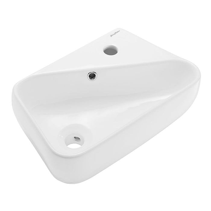 Swiss Madison Plaisir 18 x 11 Ceramic Wall Hung Sink with Right Side Faucet Mount
