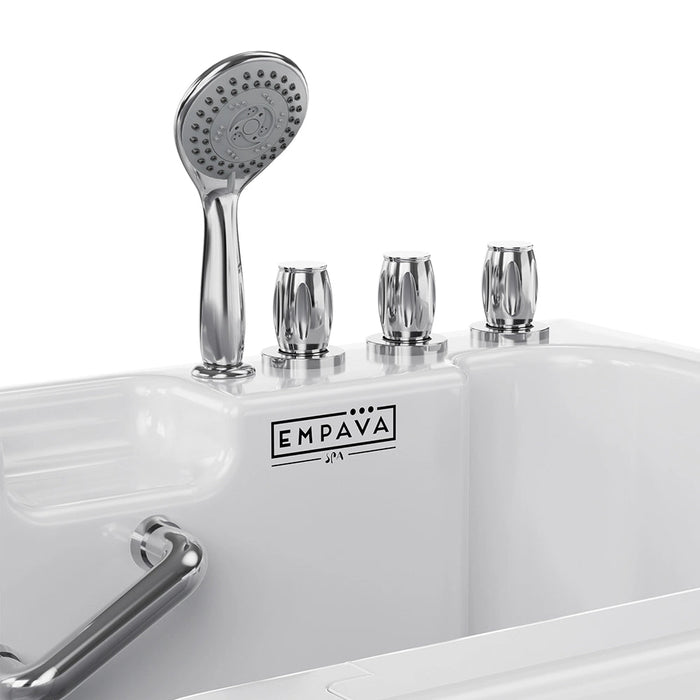 Empava 54" Freestanding Walk-in Whirlpool Bathtub with Right Drain EMPV-54WIT09