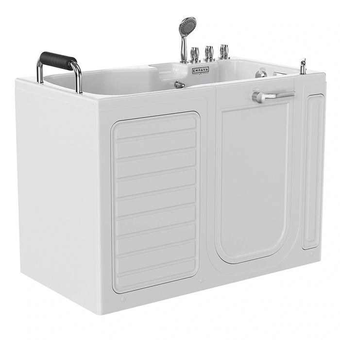 Empava 54" Freestanding Walk-in Whirlpool Bathtub with Right Drain EMPV-54WIT09