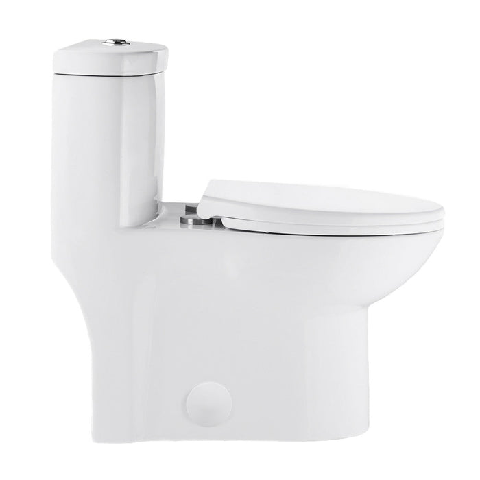 Swiss Madison Sublime One Piece Elongated Toilet with Touchless Retrofit Dual Flush 1.1/1.6 gpf