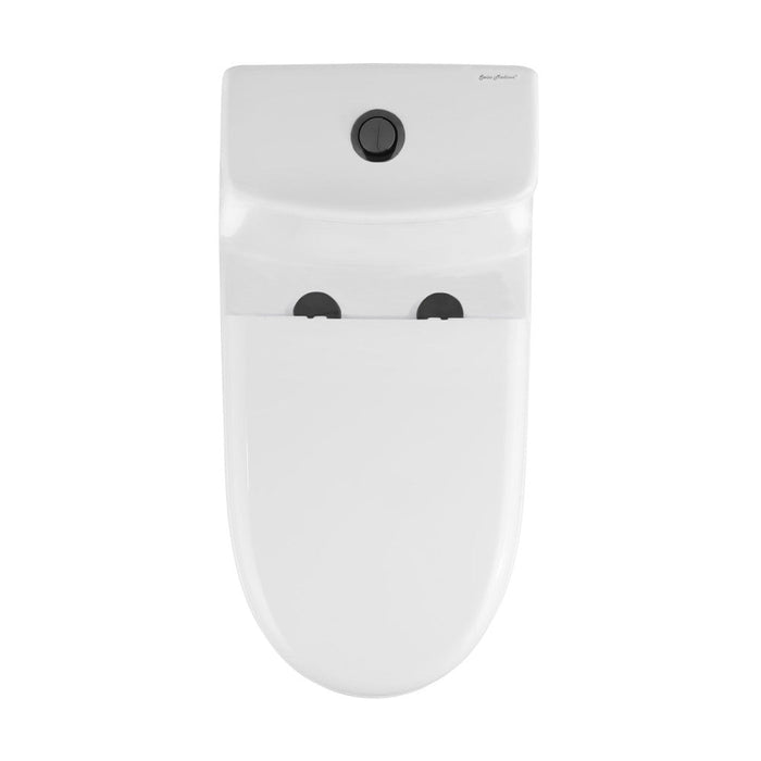 Swiss Madison Ivy One Piece Toilet Dual Vortex™ Flush, Black Hardware 1.1/1.6 gpf
