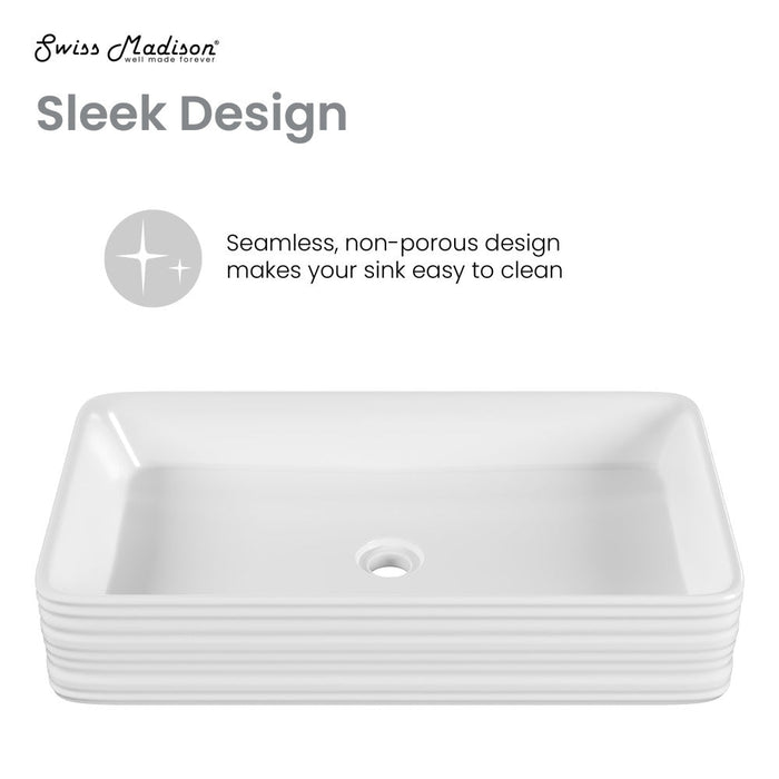 Swiss Madison Adour 25'' Vessel Sink in White - SM-VS342