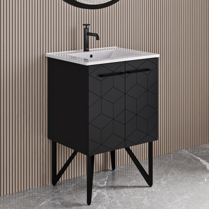 Swiss Madison Annecy 24" Bathroom Vanity in Phantom Black - SM-BV251B