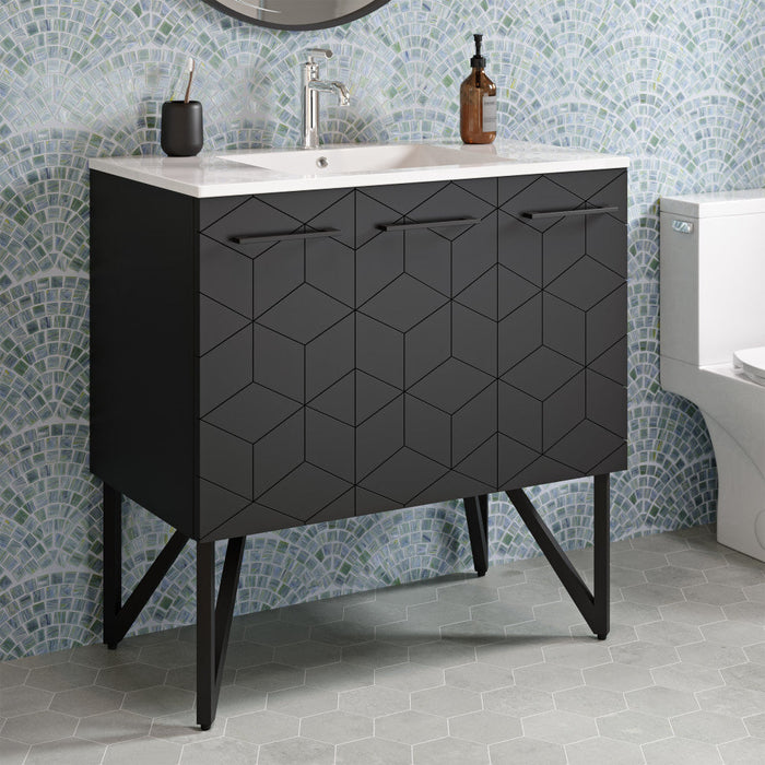 Swiss Madison Annecy 36" Bathroom Vanity in Phantom Black - SM-BV261B