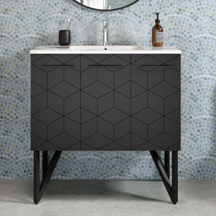 Swiss Madison Annecy 36" Bathroom Vanity in Phantom Black - SM-BV261B