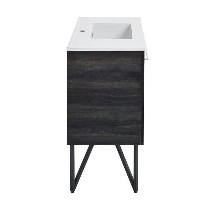 Swiss Madison Annecy 36 Single, Black Walnut, Two Doors, One Drawer, Bathroom Vanity - SM-BV223