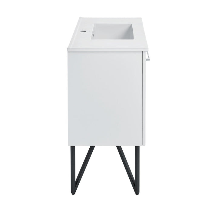 Swiss Madison Annecy 36 Single, Glossy White, Two Doors, One Drawer, Bathroom Vanity - SM-BV213