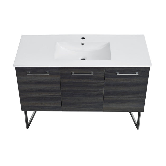 Swiss Madison Annecy 48 Single, Black Walnut, Two Doors, One Drawer, Bathroom Vanity - SM-BV224