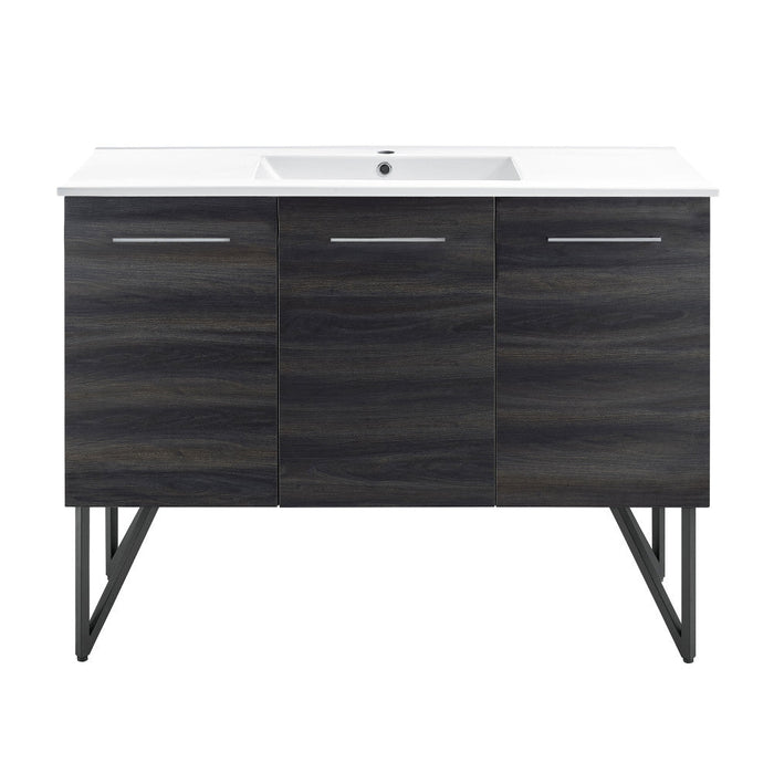 Swiss Madison Annecy 48 Single, Black Walnut, Two Doors, One Drawer, Bathroom Vanity - SM-BV224