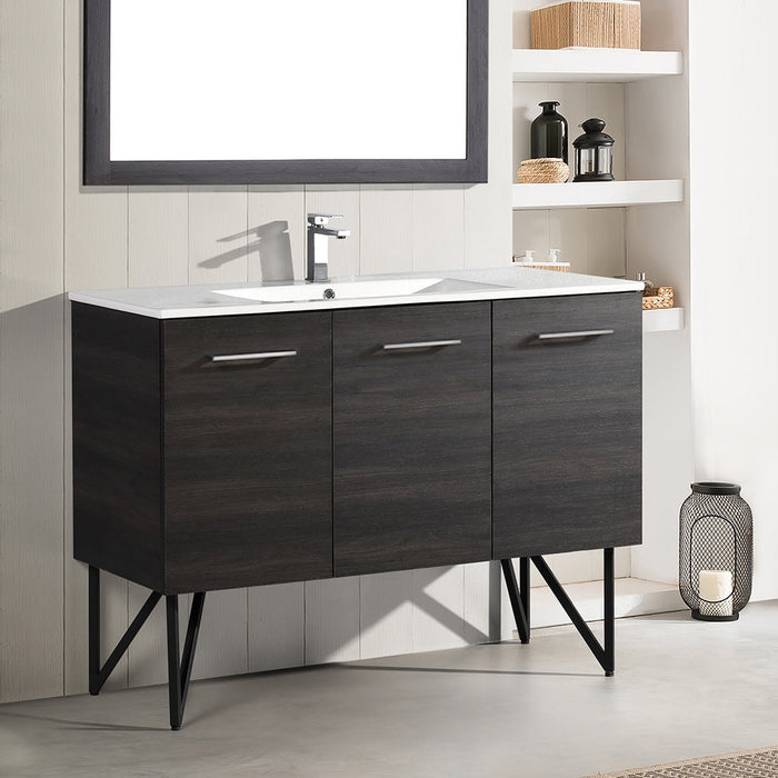 Swiss Madison Annecy 48 Single, Black Walnut, Two Doors, One Drawer, Bathroom Vanity - SM-BV224