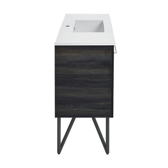 Swiss Madison Annecy 48 Single, Black Walnut, Two Doors, One Drawer, Bathroom Vanity - SM-BV224