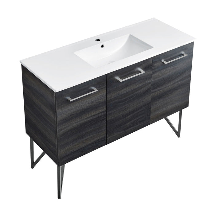 Swiss Madison Annecy 48 Single, Black Walnut, Two Doors, One Drawer, Bathroom Vanity - SM-BV224