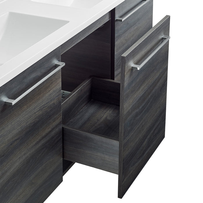 Swiss Madison Annecy 60 Double, Black Walnut, Two Doors, One Drawer, Bathroom Vanity - SM-BV226