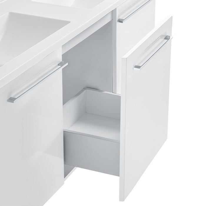 Swiss Madison Annecy 60 Double, Glossy White, Two Doors, One Drawer, Bathroom Vanity - SM-BV216