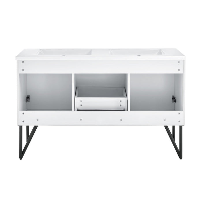 Swiss Madison Annecy 60 Double, Glossy White, Two Doors, One Drawer, Bathroom Vanity - SM-BV216