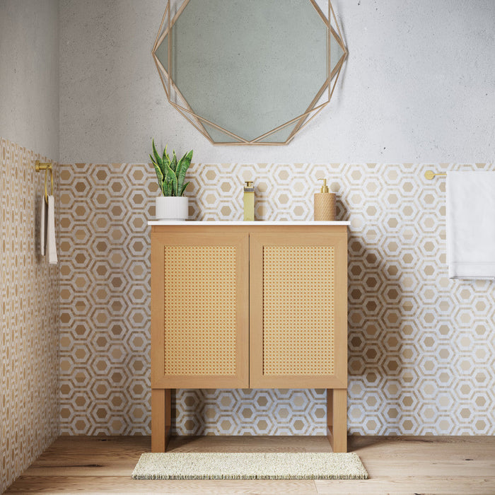 Swiss Madison Arles 30" Single, Bathroom Vanity in Honey - SM-BV810