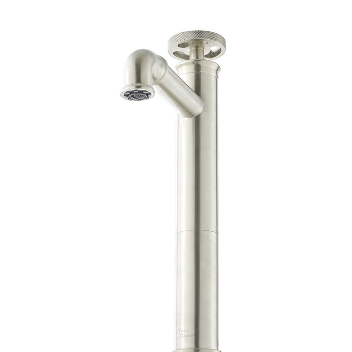 Swiss Madison Avallon Single Hole, Single-Handle Wheel, High Arc Bathroom Faucet in Brushed Nickel - SM-BF81BN