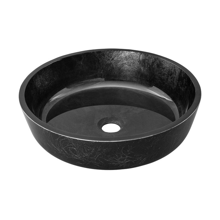 Swiss Madison Avallon 16.5 " Round Glass Vessel Sink, Black - SM-VS300