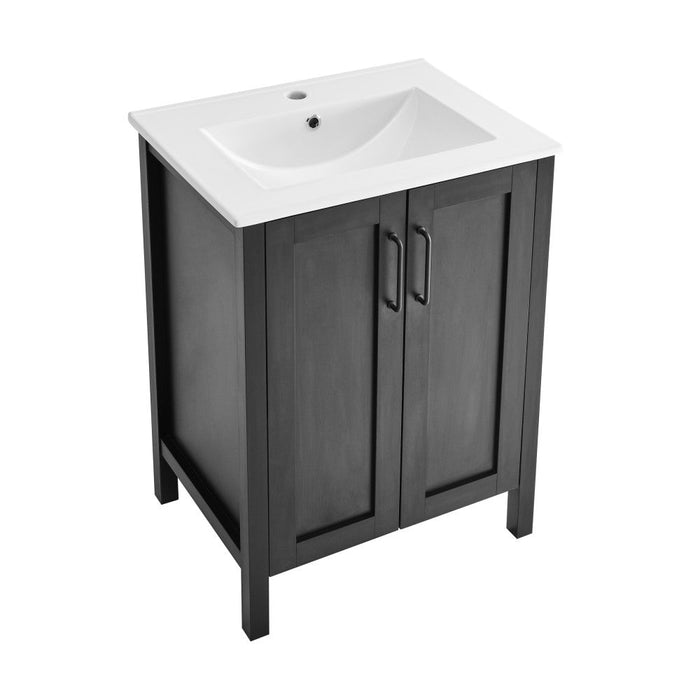 Swiss Madison Avallon 24" Bathroom Vanity in Matte Black - SM-BV280MB