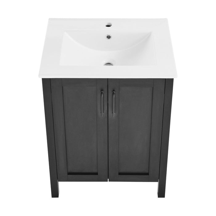 Swiss Madison Avallon 24" Bathroom Vanity in Matte Black - SM-BV280MB