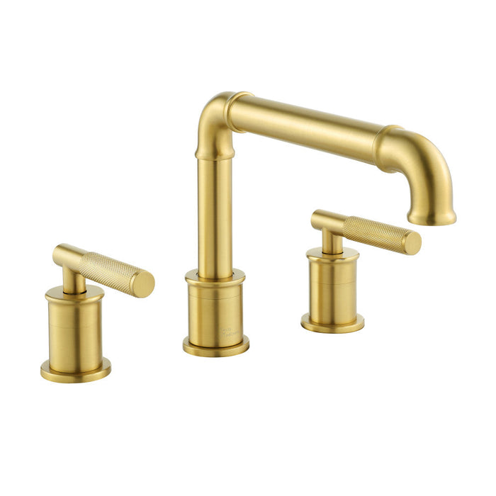 Swiss Madison Avallon 8 in. Widespread, Sleek Handle, Bathroom Faucet in Brushed Gold - SM-BF86BG