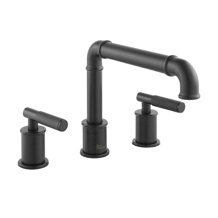 Swiss Madison Avallon 8 in. Widespread, Sleek Handle, Bathroom Faucet in Matte Black - SM-BF86MB