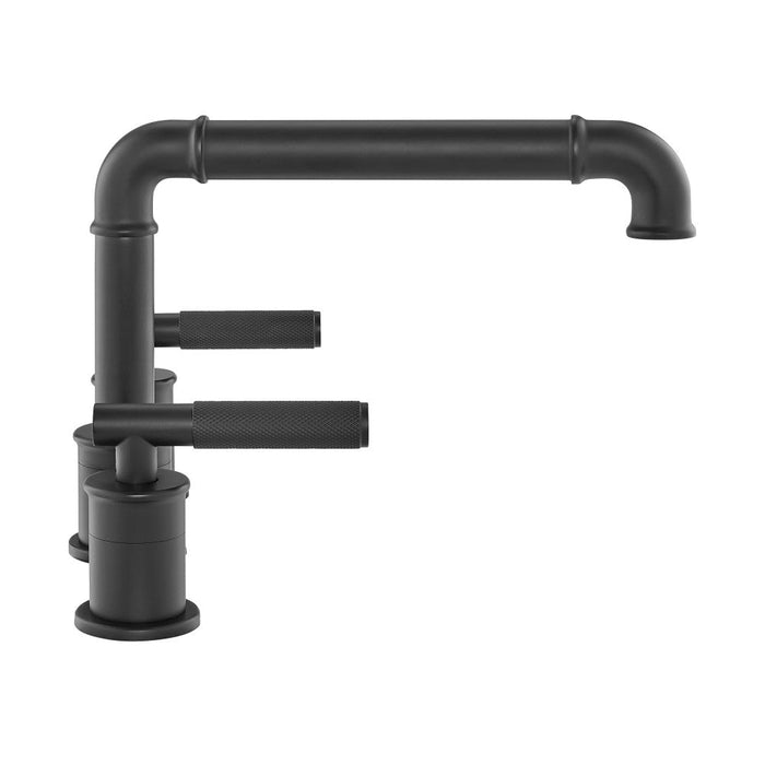 Swiss Madison Avallon 8 in. Widespread, Sleek Handle, Bathroom Faucet in Matte Black - SM-BF86MB