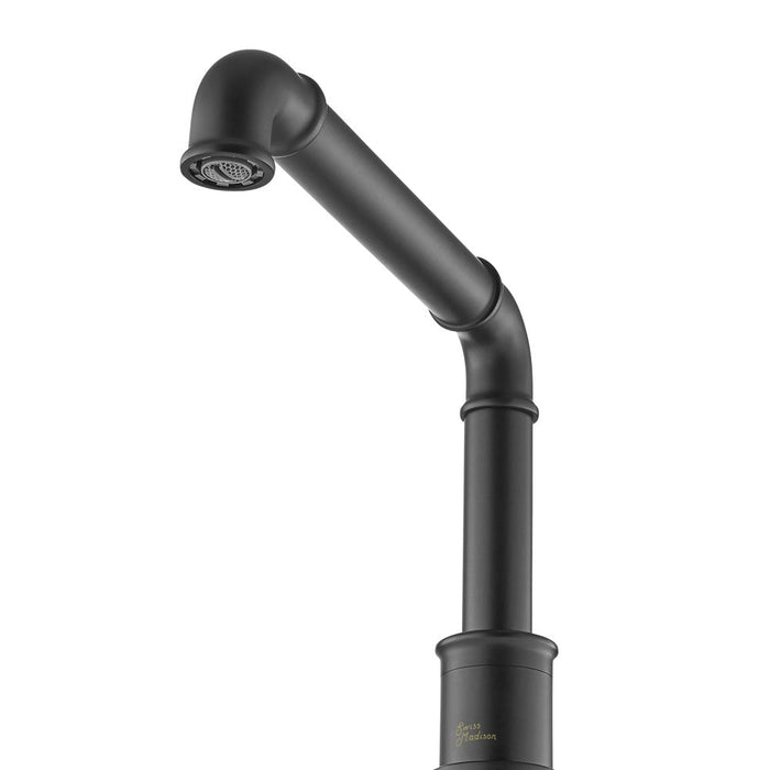 Swiss Madison Avallon 8 in. Widespread, Sleek Handle, Bathroom Faucet in Matte Black - SM-BF86MB