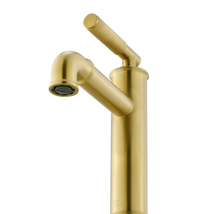 Swiss Madison Avallon Single Hole, Single-Handle Sleek, Bathroom Faucet in Brushed Gold - SM-BF90BG