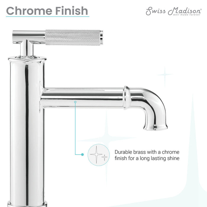 Swiss Madison Avallon Single Hole, Single-Handle Sleek, Bathroom Faucet in Chrome - SM-BF90C