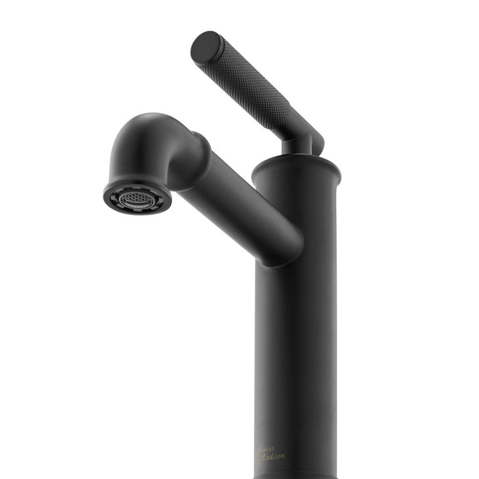 Swiss Madison Avallon Single Hole, Single-Handle Sleek, Bathroom Faucet in Matte Black - SM-BF90MB